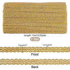 Ruban dentelle ondulée polyester 11 m&nbsp;OCOR-WH0088-26B