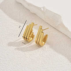 Boucles d'oreilles géométriques en acier inoxydable pour femmes&nbsp;LS-SE9188