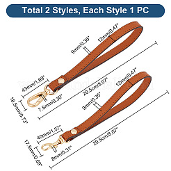 2 Stück 2 Stil Ledertaschen-Armbänder&nbsp;FIND-PH0017-27B