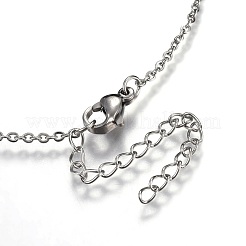 Collana con pendente in ottone con zirconia cubica&nbsp;NJEW-O108-22P