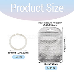 50 sachet d'emballage rectangulaire en plastique refermable&nbsp;OPP-TA0001-30A