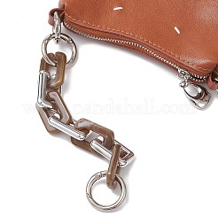 5 Stück 5 Farben Acryl mit CCB-Kunststoff-Rechteck-Gliederkette Tasche Verlängerungsketten&nbsp;AJEW-BA00176