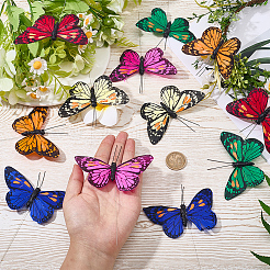 12 x Wandaufkleber mit Feder-Schmetterling&nbsp;DIY-WH20007-275