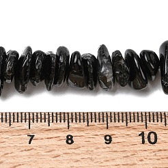 Natürliche schwarze Turmalin Perlen Stränge&nbsp;G-A285-A07-01