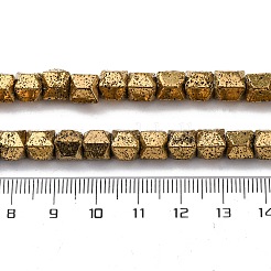 Galvanisierte natürliche Lavasteinperlenstränge&nbsp;G-A256-D01-01G