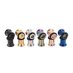 12 Stück 6 Farben 316 chirurgischer Edelstahl Schraube Ohr Messgeräte Flesh Tunnel Stecker&nbsp;STAS-YW0001-14