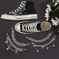 8 chaîne de chaussures en alliage de style 4 pièces&nbsp;DIY-WR0002-29