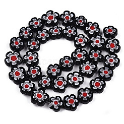 Chapelets de perle de millefiori en verre manuelles&nbsp;LAMP-N029-017D-09