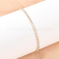 Bracelets de tennis pour femmes en acier inoxydable 304 sertis de micro-pavés de zirconiums cubiques&nbsp;LS-BJEW-A146-01G