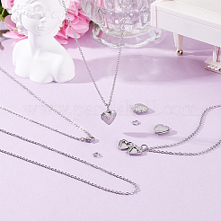 DIY-Kits zur Herstellung von Medaillon-Anhängerketten aus Edelstahl 316&nbsp;NJEW-HY0001-04B