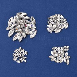 Cabochon in strass di vetro con retro a punta in stile 80 pz 4&nbsp;RGLA-FS0001-02