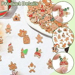 50 stücke 25 stile weihnachten thema legierung emaille anhänger&nbsp;ENAM-YW0006-24