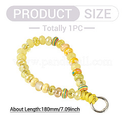 Chaînes de dragonne pour téléphone en perles de résine&nbsp;HJEW-TADJ0020
