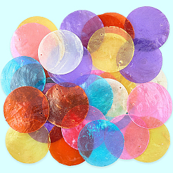36 Stück 6 Farben gefärbte natürliche Capiz-Muschelanhänger&nbsp;FIND-SC0017-50