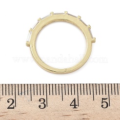 Anelli da dito da donna in ottone con micro pavé di zirconi cubici&nbsp;RJEW-H256-10G-02