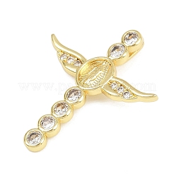 Pendentifs en laiton à micro pavé de zircones cubiques sur le thème de Pâques&nbsp;LS-KK-Z123-04G