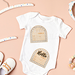 2 accessoire photo en bois pour bébé&nbsp;DJEW-CP0001-32