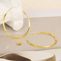 Orecchini a cerchio alla moda in acciaio inossidabile 304&nbsp;JZ8742-2