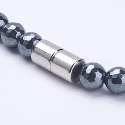 Unmagnetische synthetischen Hämatit Halsketten&nbsp;NJEW-K080-02