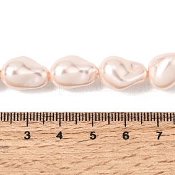 Brins de perles d'imitation en verre opaque électrolytique&nbsp;EGLA-H113-08D