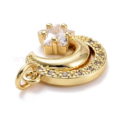 Pendenti in zirconi cubici trasparenti in micro pavè di ottone&nbsp;ZIRC-E165-04G