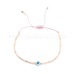 Braccialetto di perline intrecciato con seme miyuki regolabile e resina per le donne&nbsp;BJEW-O187-11