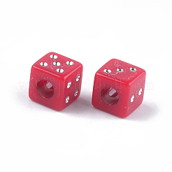 Perline acrilico placcato&nbsp;X-PACR-T006-10