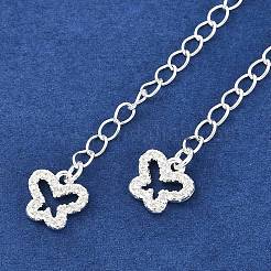 Estremità in micro pavé di zirconi cubici in ottone con catene&nbsp;KK-U043-01S