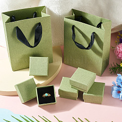 5 boîte de présentation carrée en papier pour bijoux&nbsp;CON-TA0001-39A-01