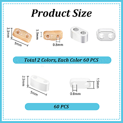 120 Stück 2 Farben galvanisierter nicht magnetischer synthetischer Hämatit & 60 Stück Miyuki-Halb-Tila-Perlen-Zubehörungssets&nbsp;G-PH0033-34