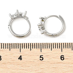 Creolen aus klarem Zirkonia aus Messing&nbsp;EJEW-Q014-27P