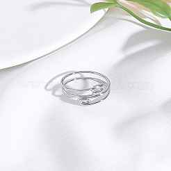 1 anello polsino in acciaio inossidabile per donna&nbsp;RJEW-LP0002-26P