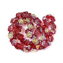 Chapelets de perles en verre transparent électrolytique&nbsp;LS-EGLA-N056-02A-06