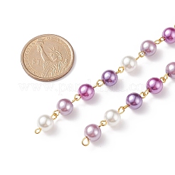 Chaîne de perles de verre faite à la main&nbsp;AJEW-JB01134-02