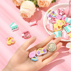 30 Stück 6 Stile undurchsichtige Cabochons aus Kunstharz mit Musikmotiven&nbsp;CRES-YW0002-48