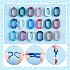 720pcs 12 Farben Acrylverbindungsringe&nbsp;OACR-PH0001-90