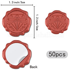 50 Stück selbstklebende Wachssiegelaufkleber&nbsp;DIY-CP0009-89C