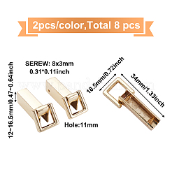 4 jeu de 4 fermoirs de verrouillage de sac en alliage de zinc de couleurs&nbsp;FIND-GN0001-27