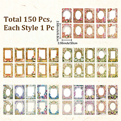5 Set Scrapbook-Papier-Set mit Blumenrahmen&nbsp;SCRA-CP0001-02