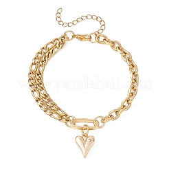 Herz Legierung Charme Armbänder&nbsp;BJEW-JB12775-02