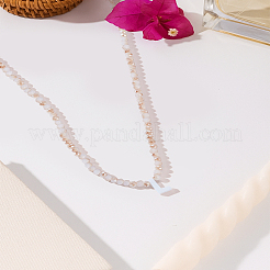 Colliers de perles en rondelles de verre 1 pièce&nbsp;NJEW-LP0007-23L
