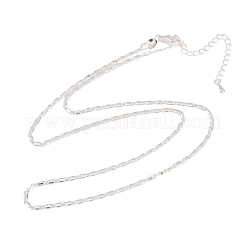 Colliers à maillons marins en laiton de 2 mm pour hommes et femmes&nbsp;NJEW-L012-07S