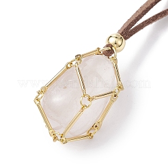 Collane con gabbia porta cristalli&nbsp;NJEW-JN04586-02