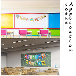 2 Sätze 2 Stile Willkommen zurück & Schulbedarf Papierbanner&nbsp;DIY-GF0008-73