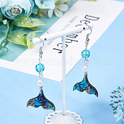Zusammengesetzte Anhänger aus Acryl und bedruckten natürlichen Süßwassermuscheln&nbsp;FIND-BC0001-50