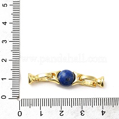 Natürlich gefärbter Lapislazuli mit Messing-Faltverschlüssen&nbsp;G-G141-03G-18