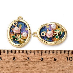 Imprimés alliage pendentifs en émail&nbsp;ENAM-B028-36KCG-02
