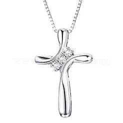 925 Halskette mit Kreuzanhänger aus Sterlingsilber mit klarem Zirkonia für Damen&nbsp;FS-WG649E1-01