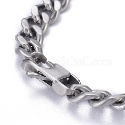 Anlaufgeschützte Religion 304 Edelstahl Cuban Link Kettenarmbänder&nbsp;LS-BJEW-P263-H01-P