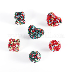 6 Stück 6 Stile Polymer Clay Strassperlen-Sets&nbsp;CLAY-TA0001-61